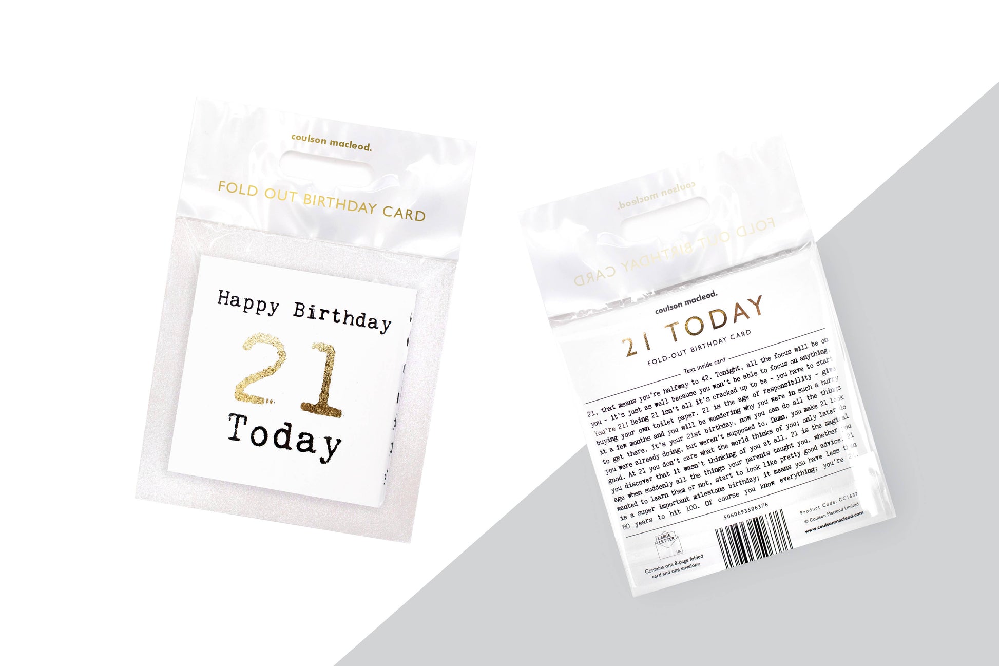 70th Birthday Card, Mini Concertina Fold-Out Banner (ww) - Arbory Rose