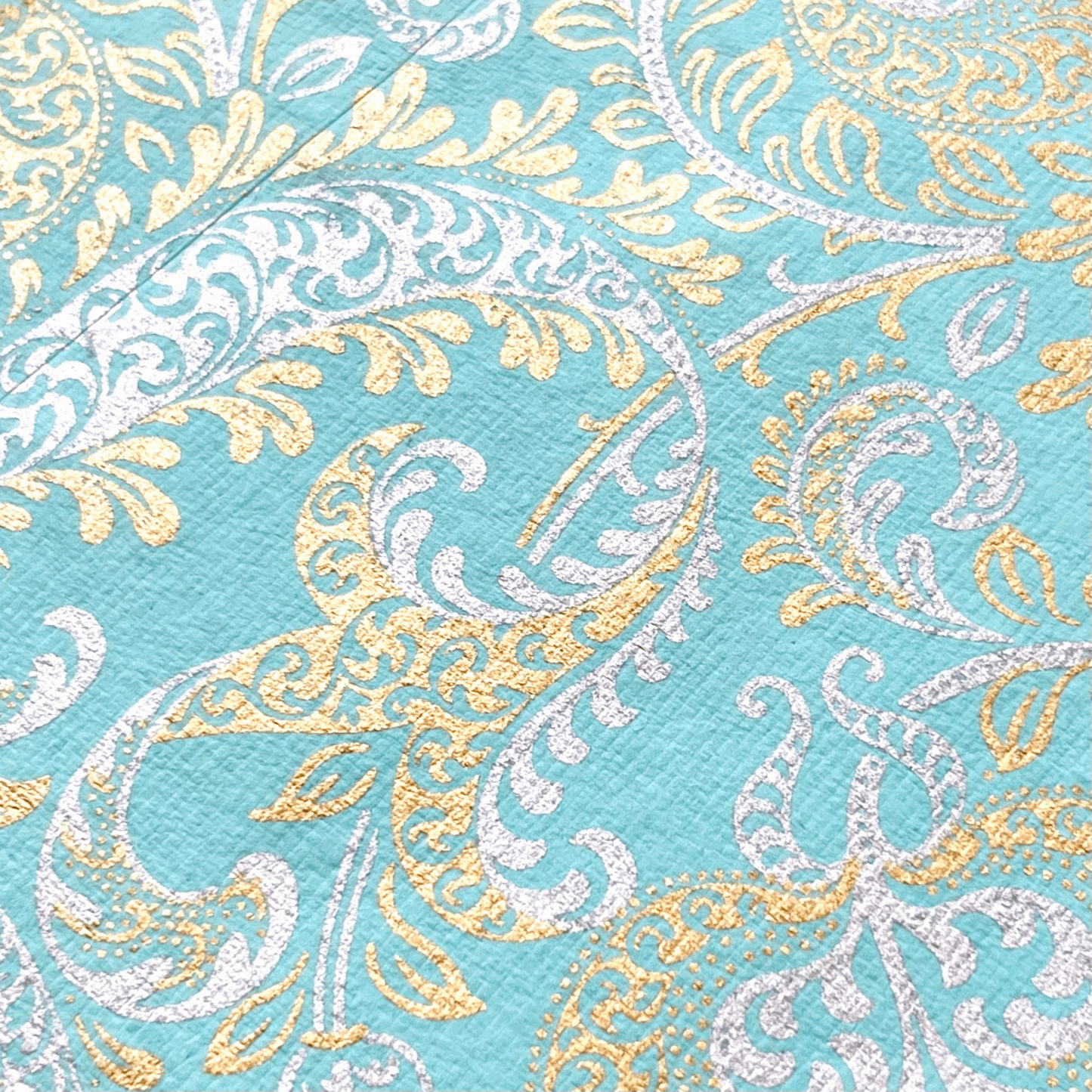 Large Teal Paisley Gift Bag