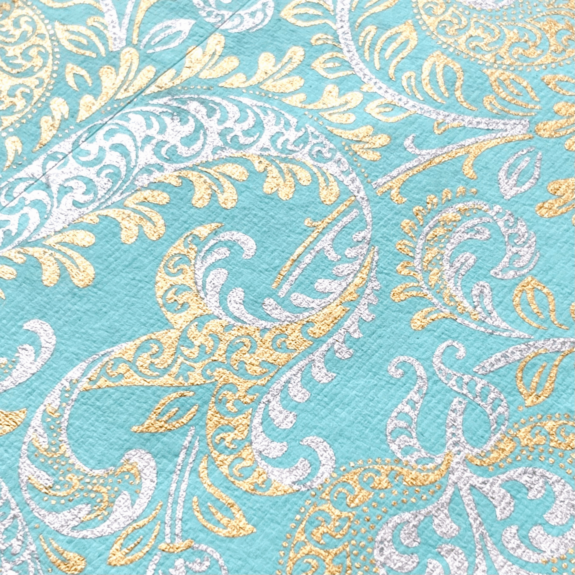 Large Teal Paisley Gift Bag