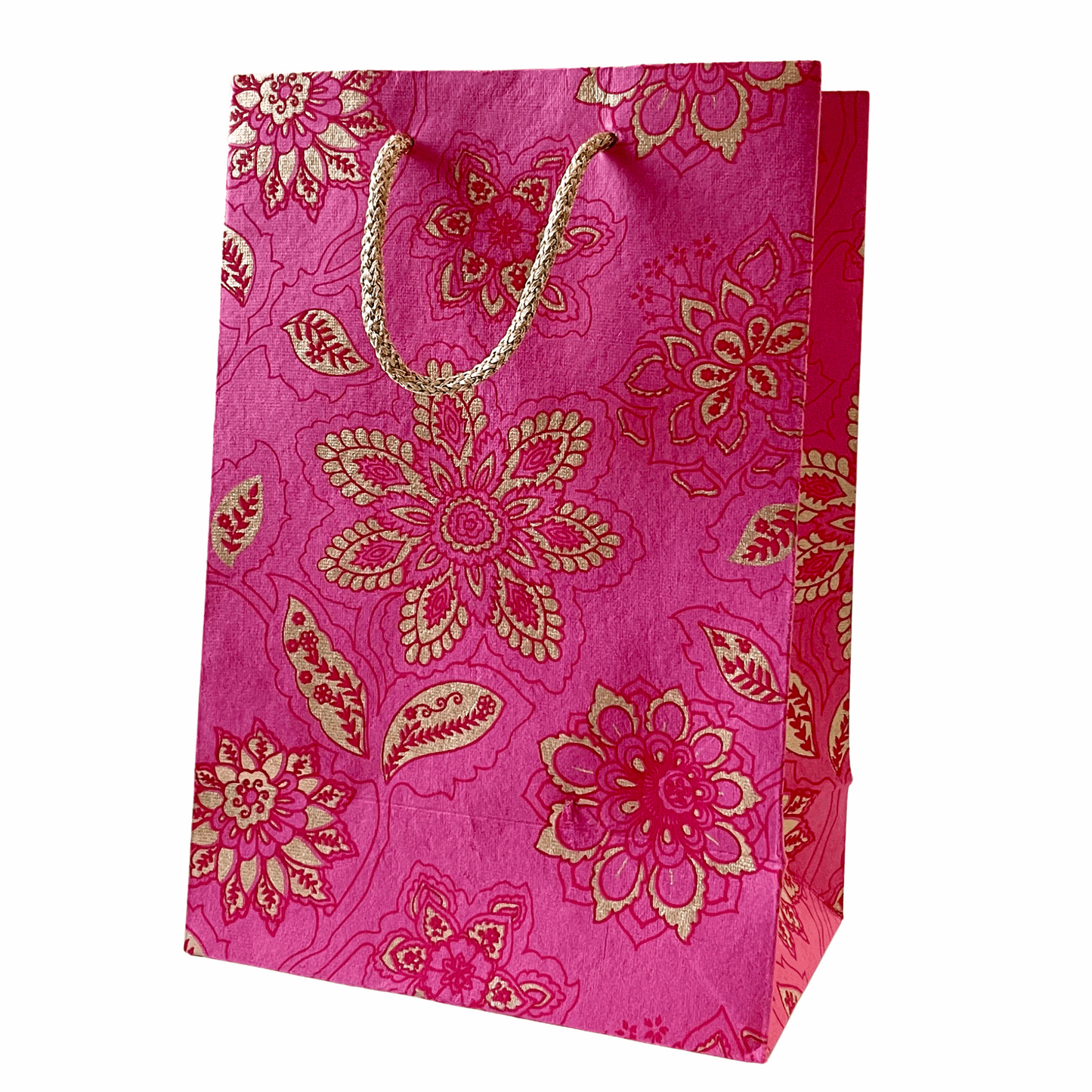 Large Pink Floral Gift Bag