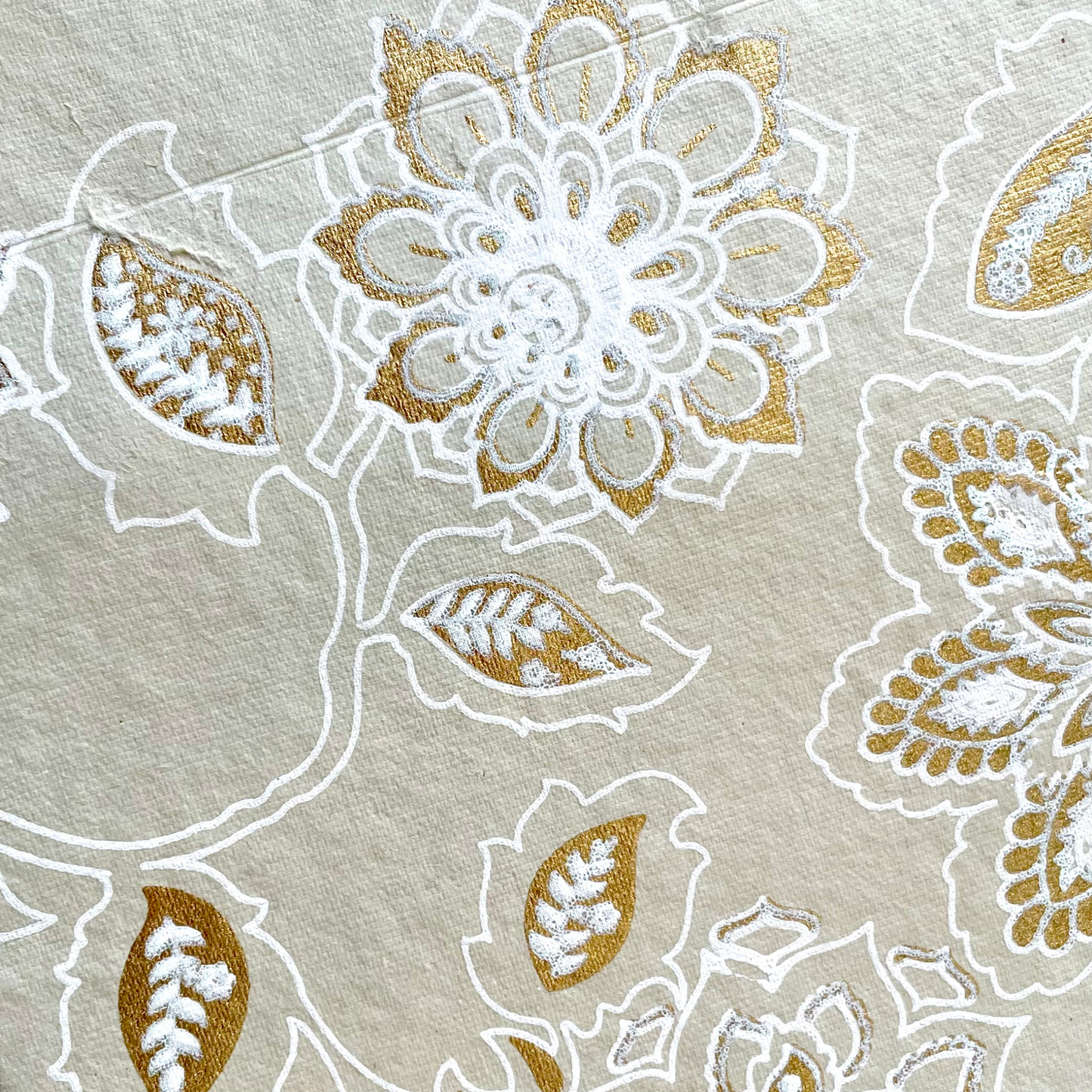 Small Cream Floral Gift Bag - Arbory Rose