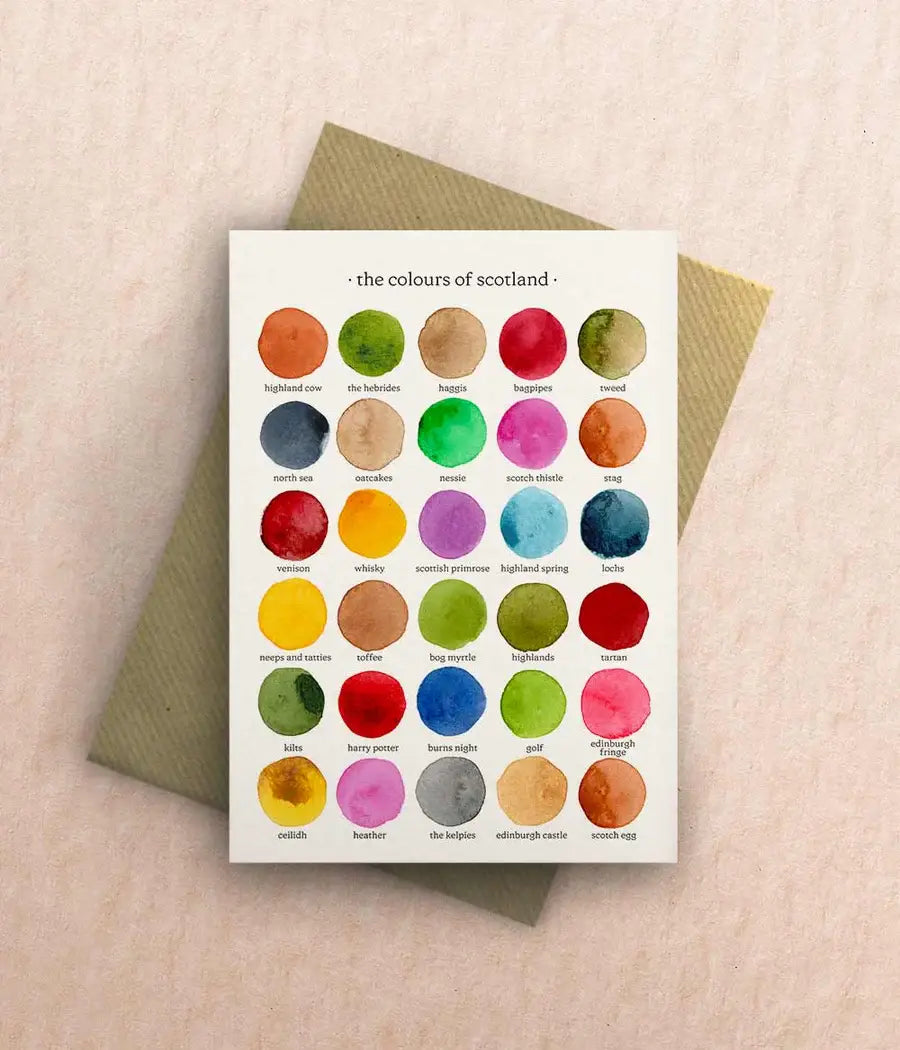 The Colours of Scotland Greetings Card - Arbory Rose