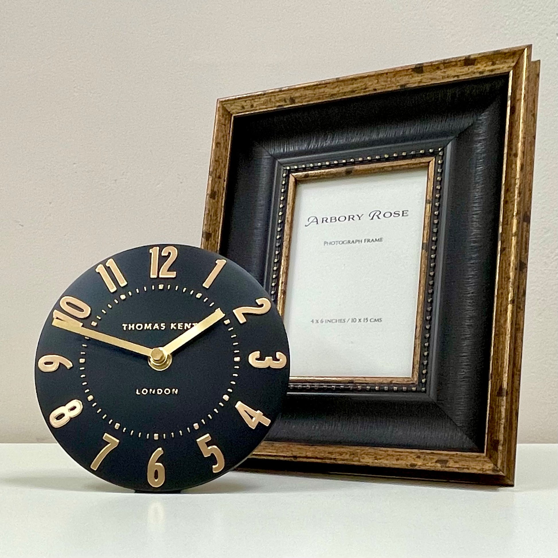 Thomas Kent Mantle Clock - Black - Arbory Rose