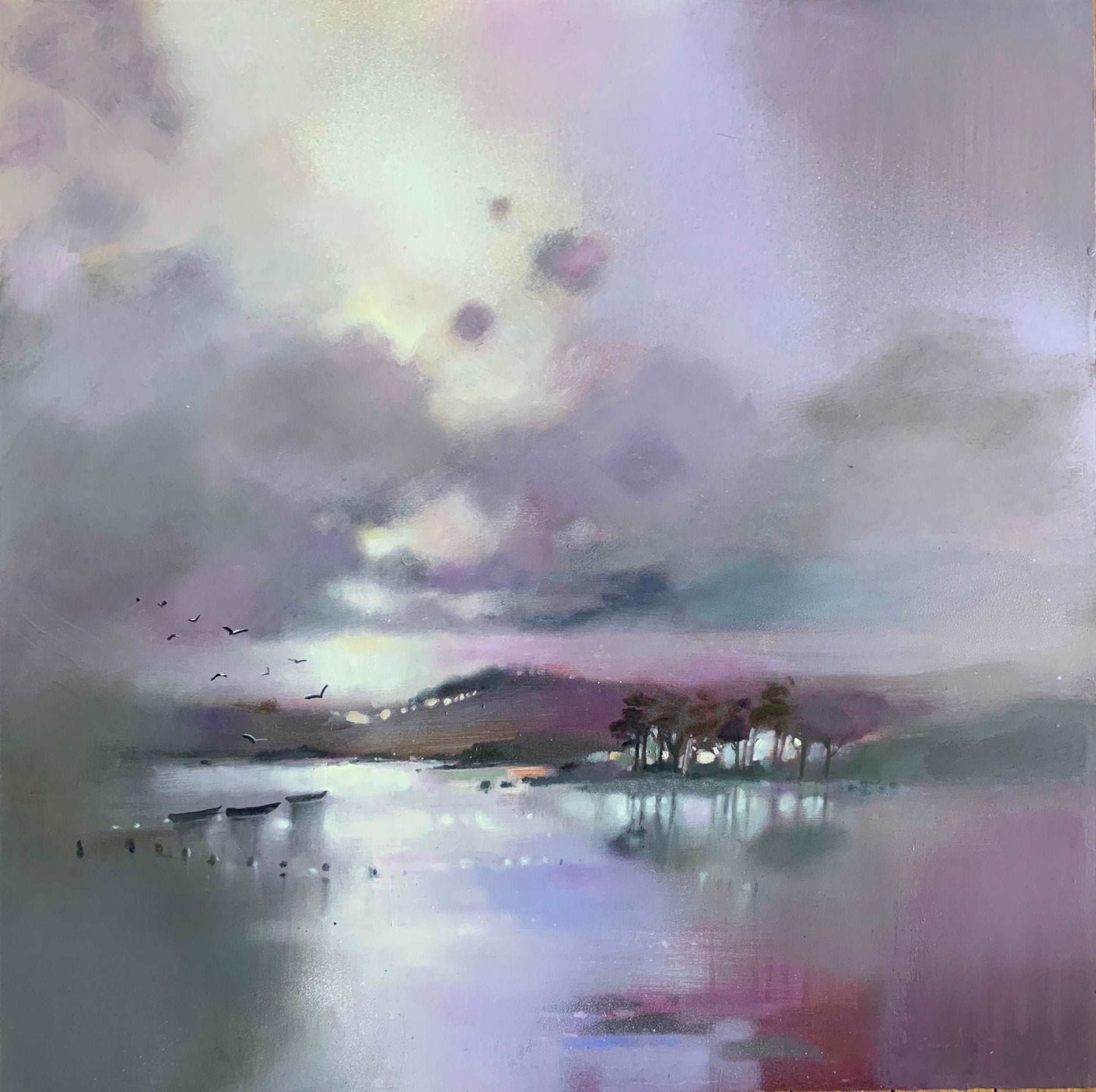 Evening Light, Knapps Loch Framed Tile