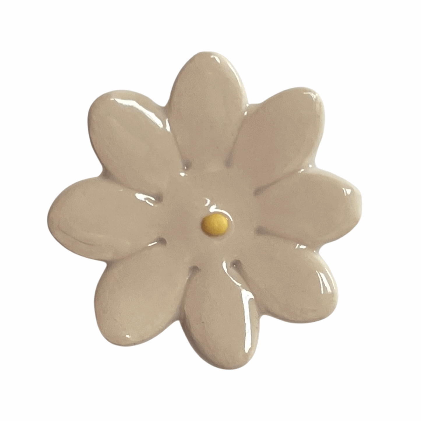 Handmade Ceramic Daisy Flower - White