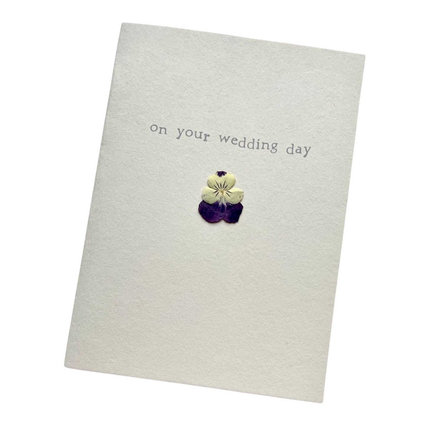 Pressed Flower Greetings Card - Wedding Card