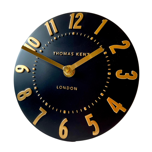 Thomas Kent Mantle Clock - Black - Arbory Rose