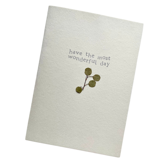 Pressed Flower Greetings Card - Arbory Rose