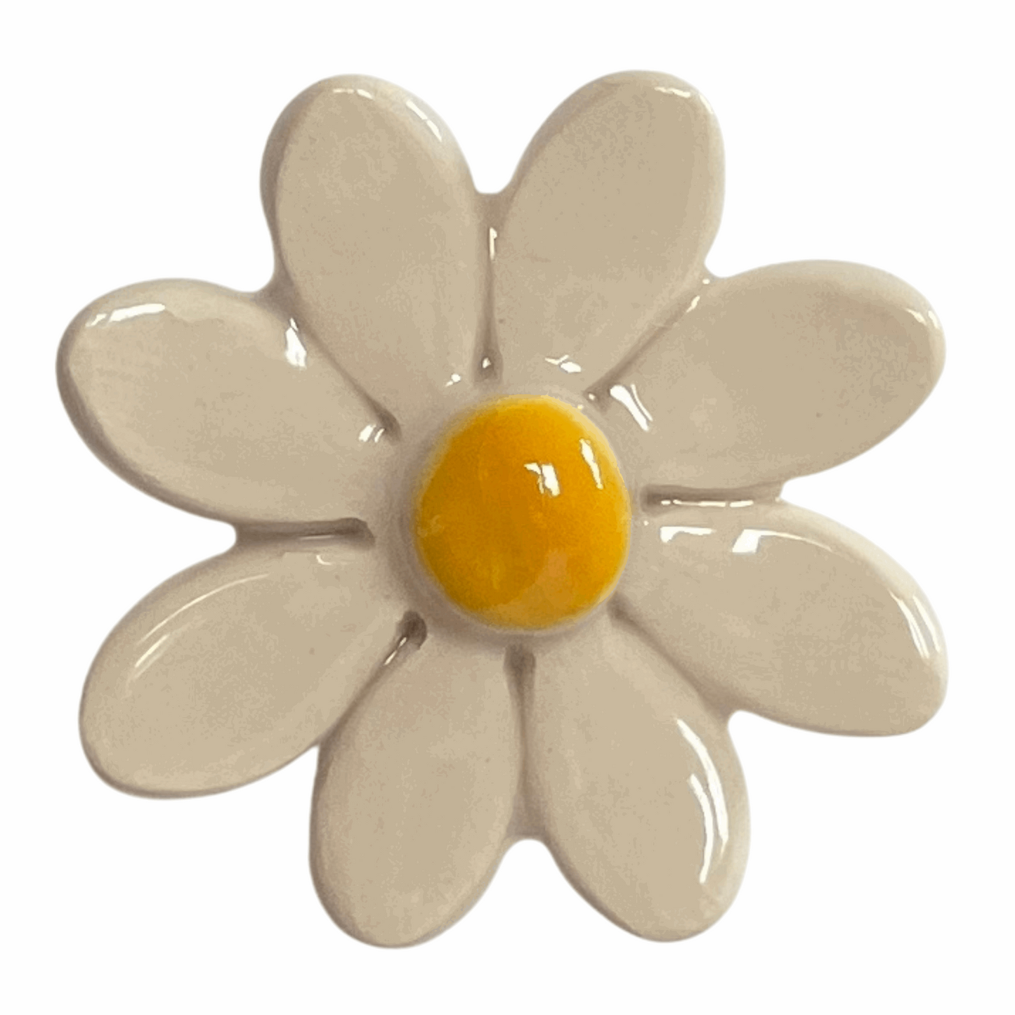 Handmade Ceramic Daisy Flower - White
