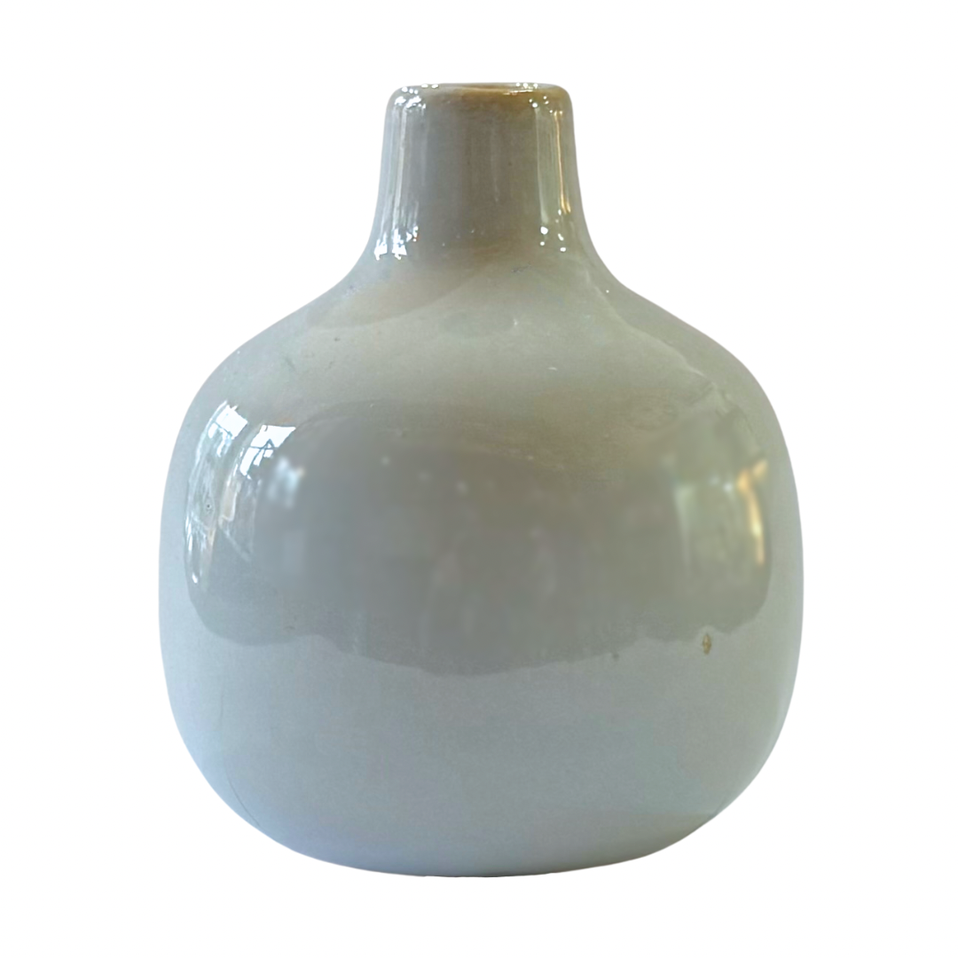 Pearl Grey Ceramic Stem Vase
