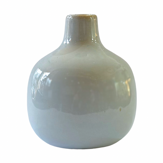 Pearl Grey Ceramic Stem Vase