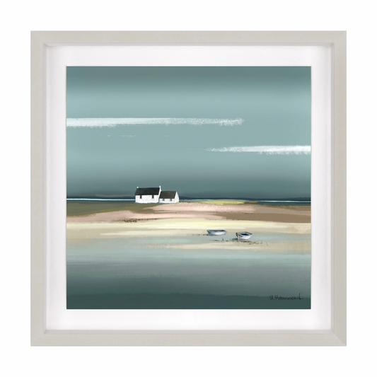 Seaview with White Cottage and Boats