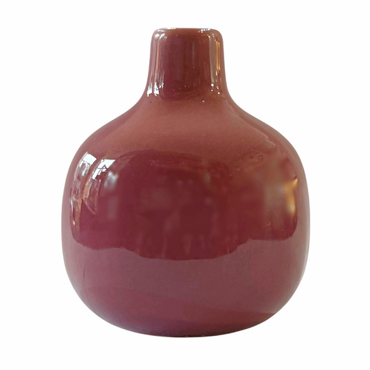 Crushed Berry Ceramic Stem Vase