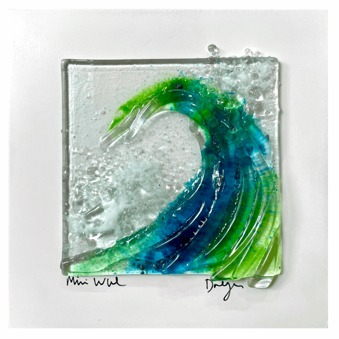 Handmade Fused Glass Wave Wall Art I