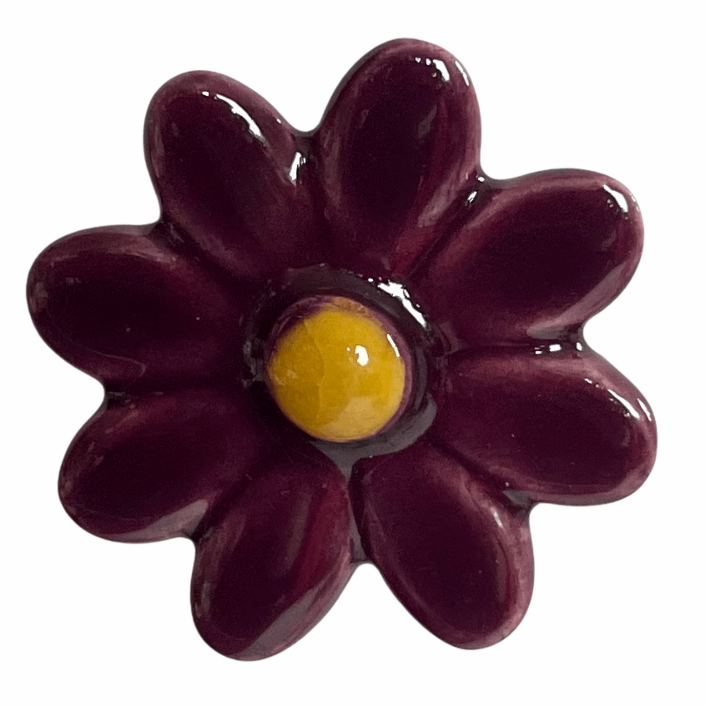 Handmade Ceramic Daisy Flower - Purple