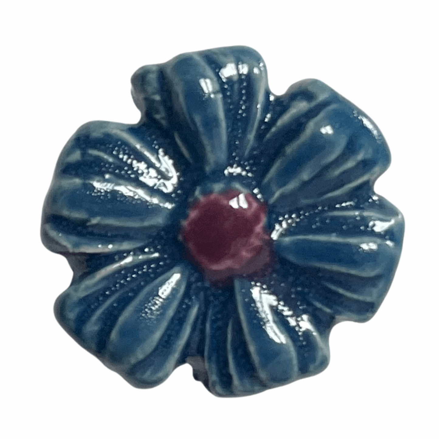 Handmade Ceramic Mini Cornflower - Dark Blue