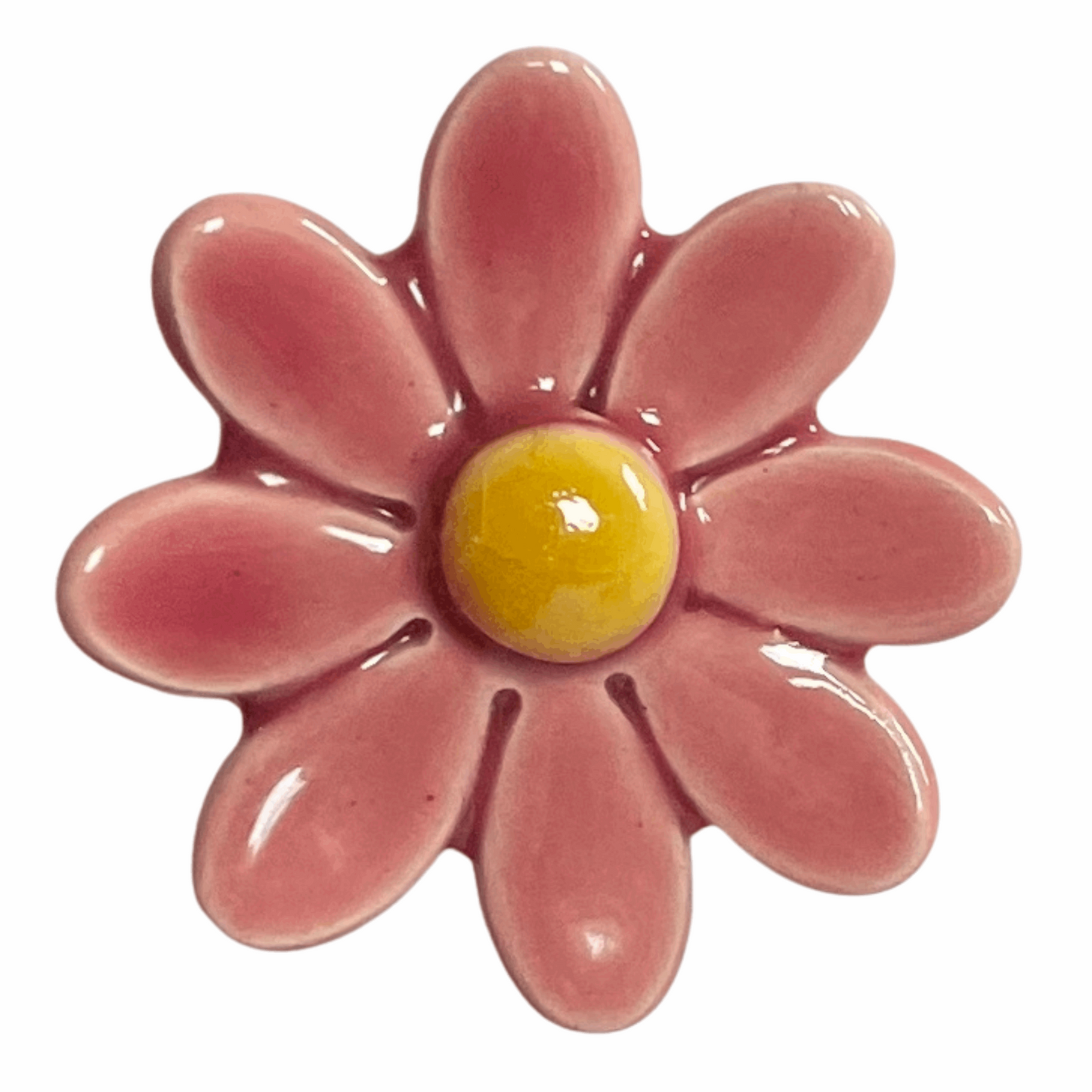 Handmade Ceramic Daisy Flower - Pink