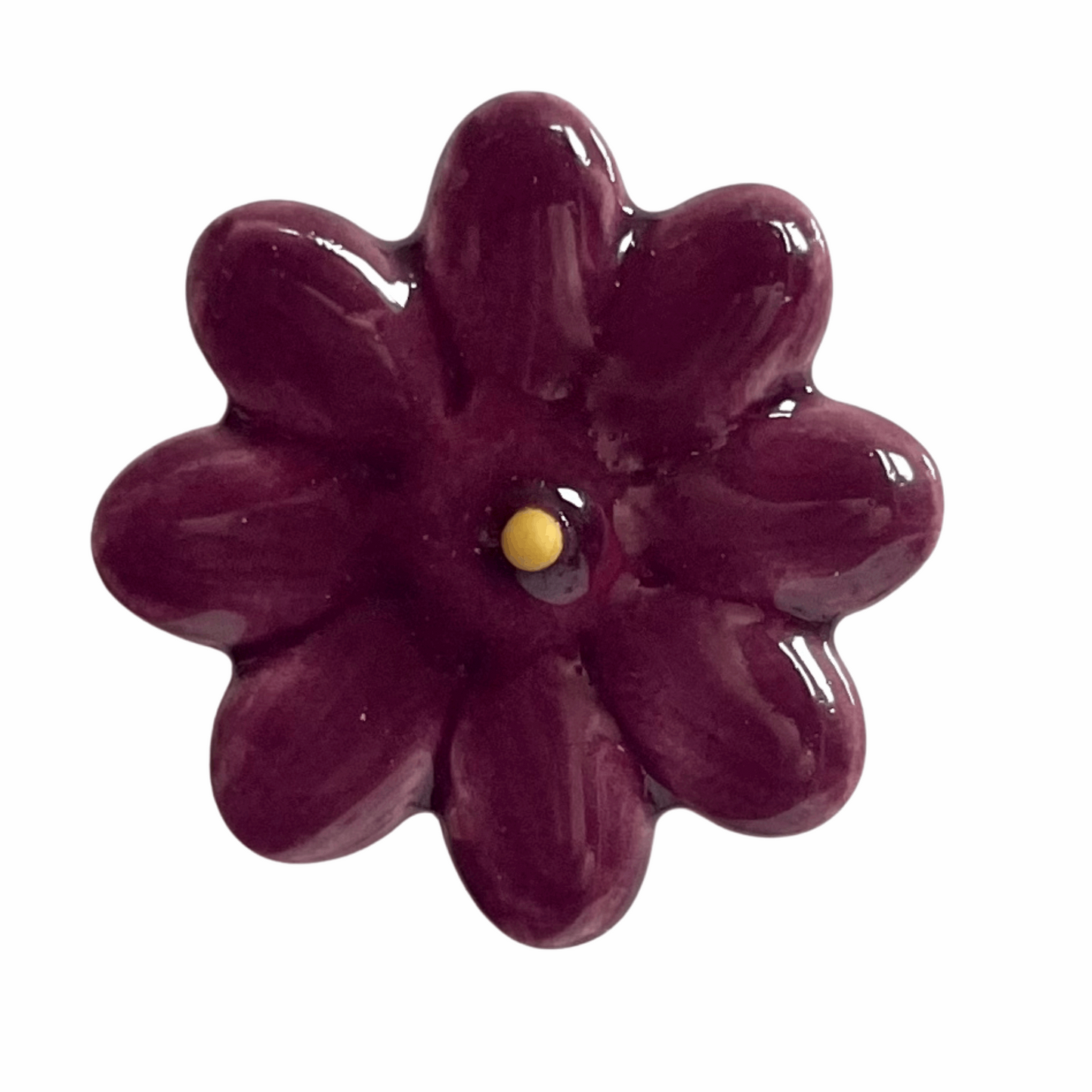 Handmade Ceramic Daisy Flower - Purple