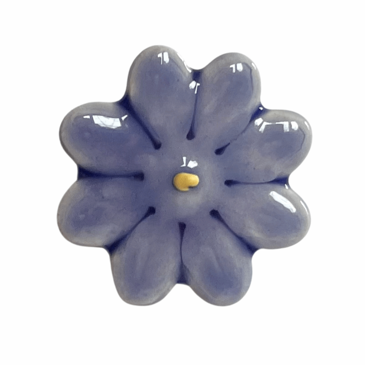 Handmade Ceramic Daisy Flower - Light Blue