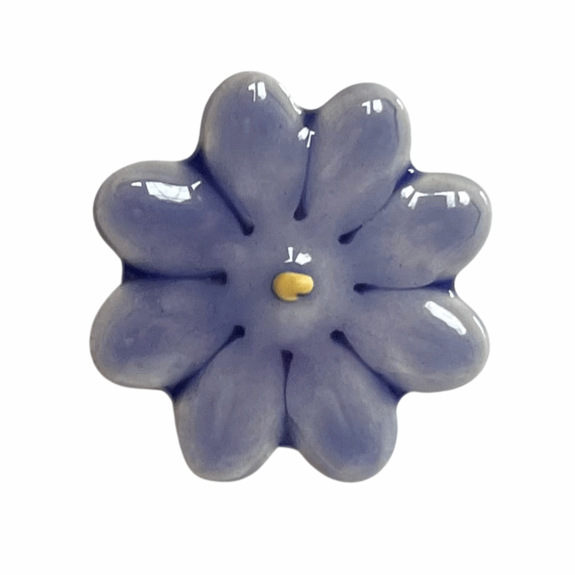 Handmade Ceramic Daisy Flower - Light Blue