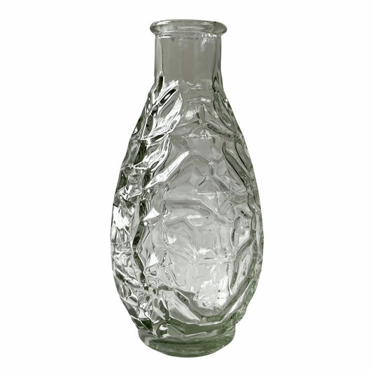 Glass Bottle Bud Vase - Ripple