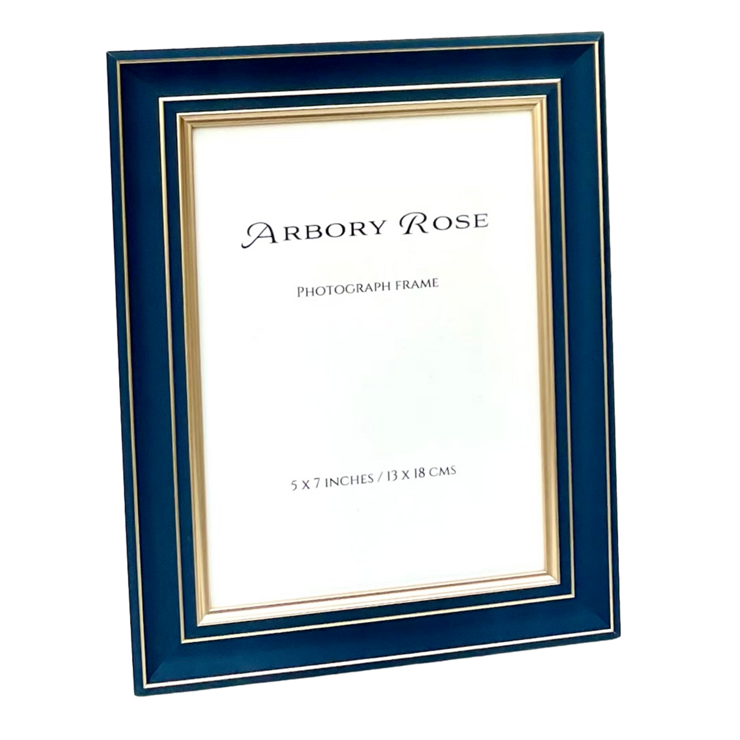 Teal Blue Photo Frame Trimmed in Gold - Arbory Rose