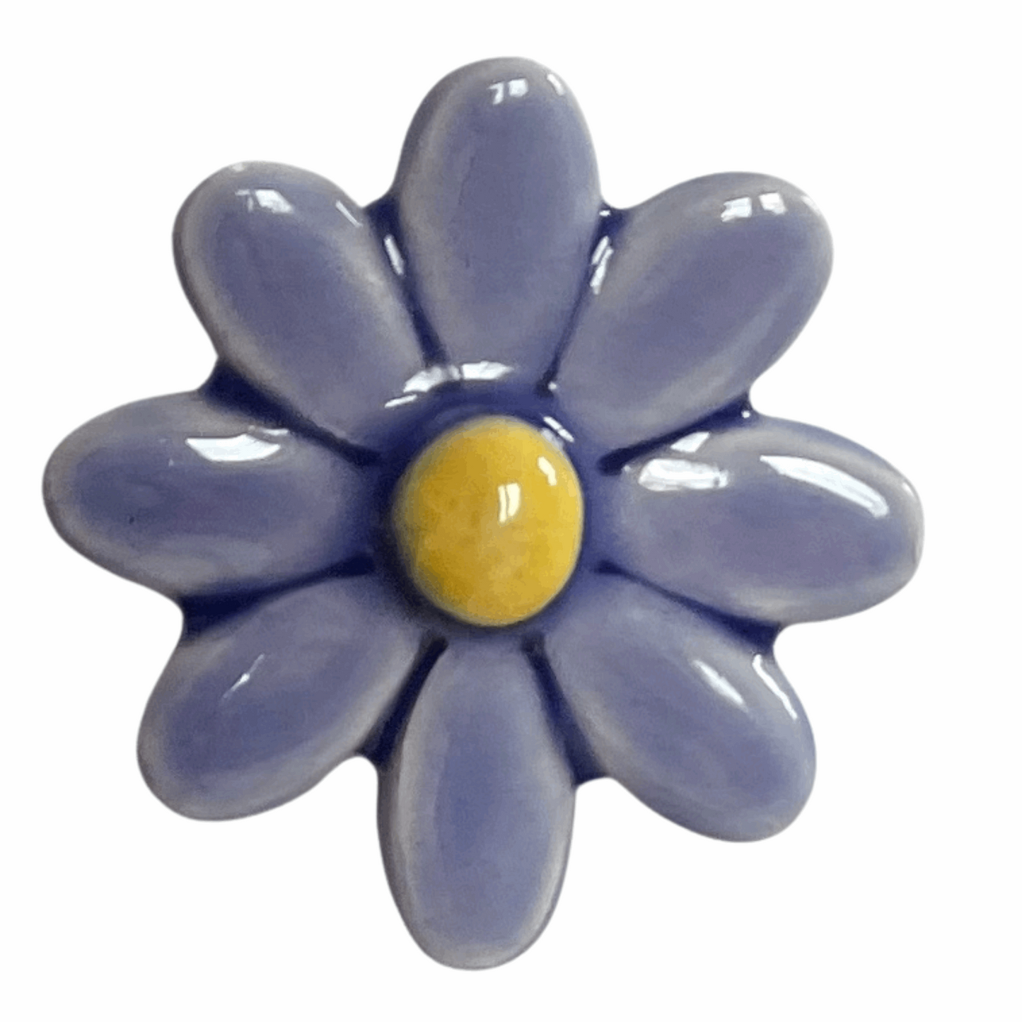 Handmade Ceramic Daisy Flower - Light Blue