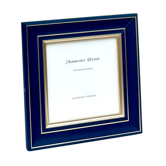 Teal Blue Photo Frame Trimmed in Gold - Arbory Rose