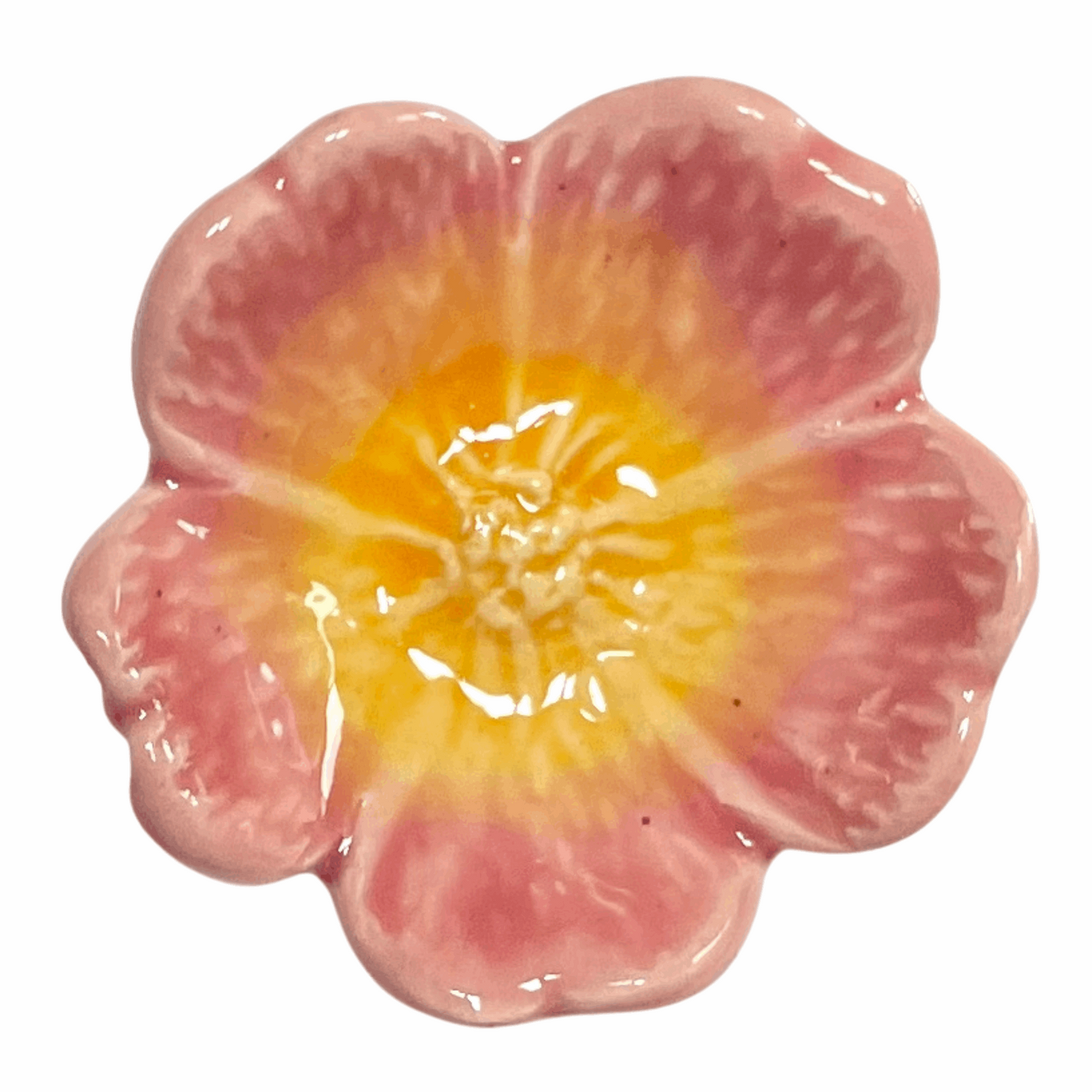 Handmade Ceramic Wild Rose Flower - Pink