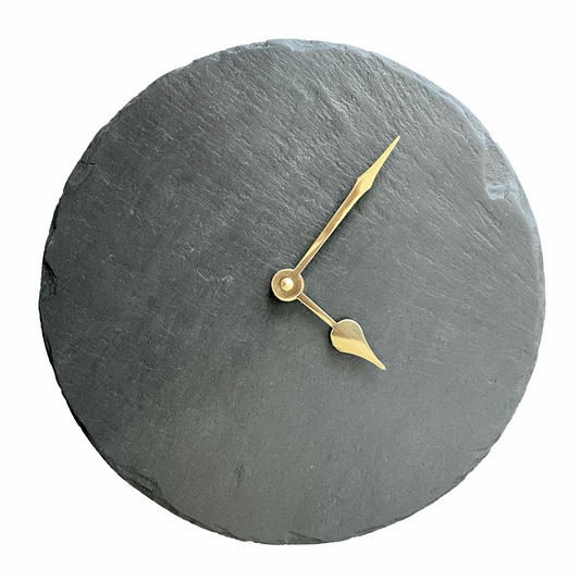 Large Round Slate Clock - Arbory Rose