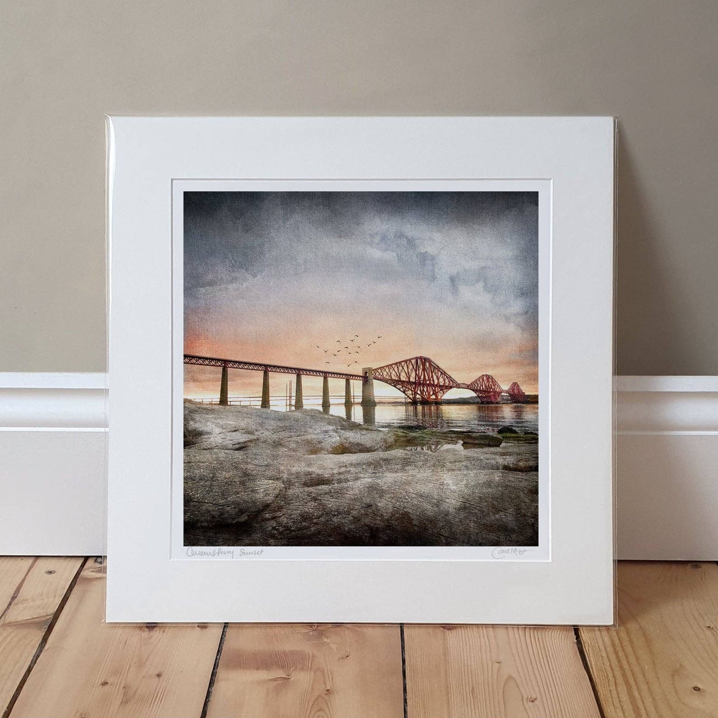 Queensferry Sunset Art Print - Scottish or Edinburgh tourist - Arbory Rose