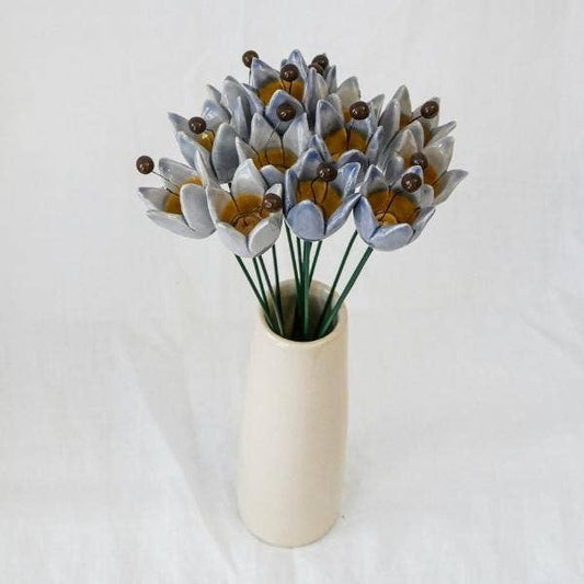 Tulip diameter approx. 2.5*3.5cm | 20cm stem: Light blue