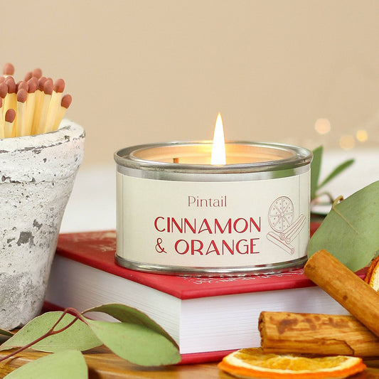Cinnamon & Orange Paint Pot Candle I Christmas Candle(Pack of 6) - Arbory Rose