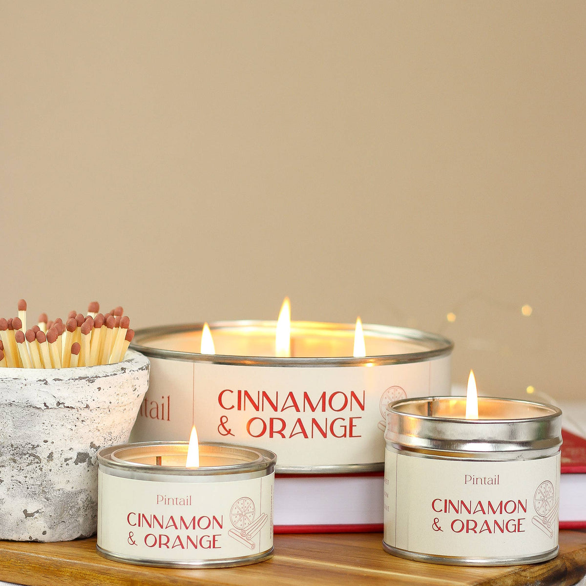 Cinnamon & Orange Paint Pot Candle I Christmas Candle(Pack of 6) - Arbory Rose