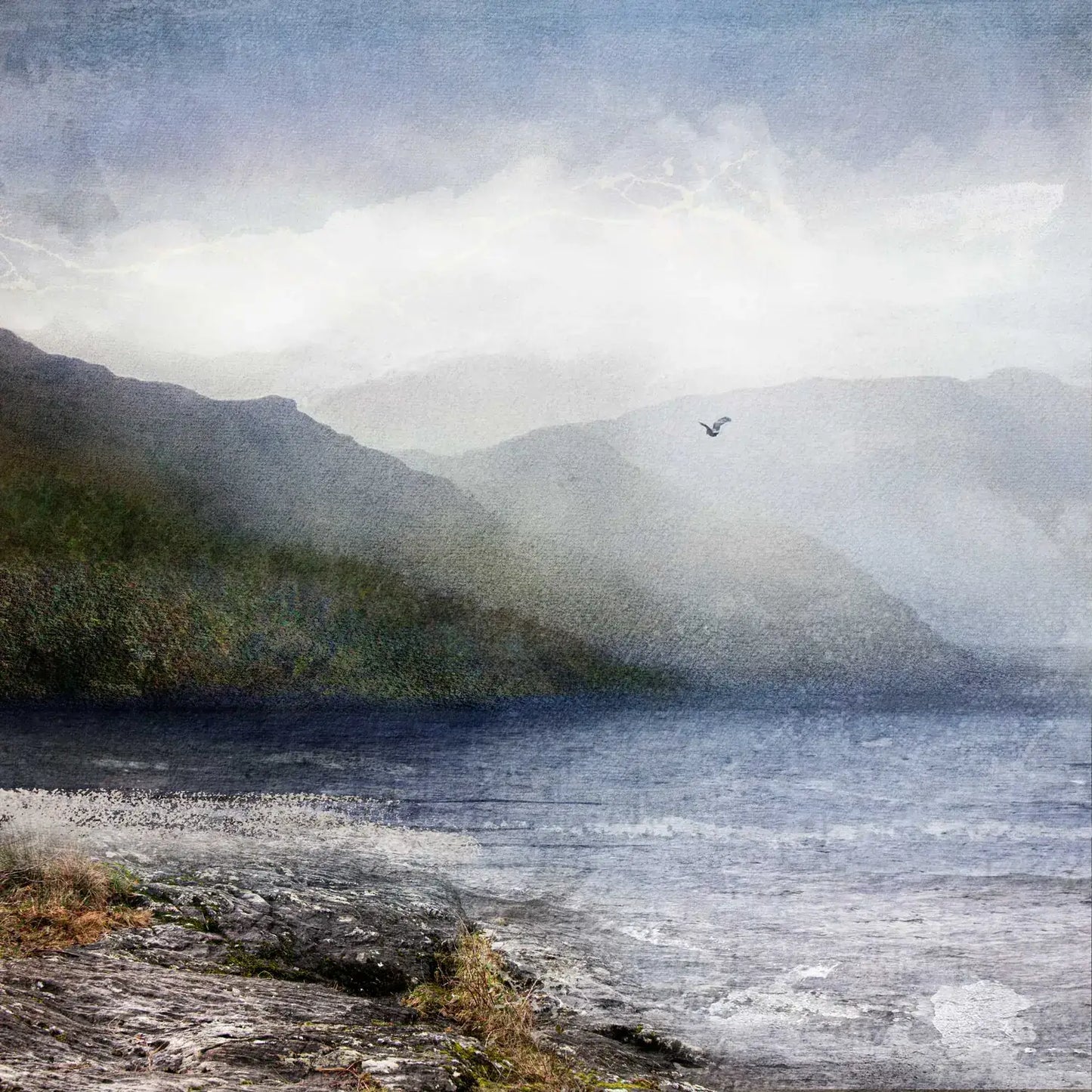 Loch Lomond Light - giclée art print by Scottish artist: 16 x 16 inches
