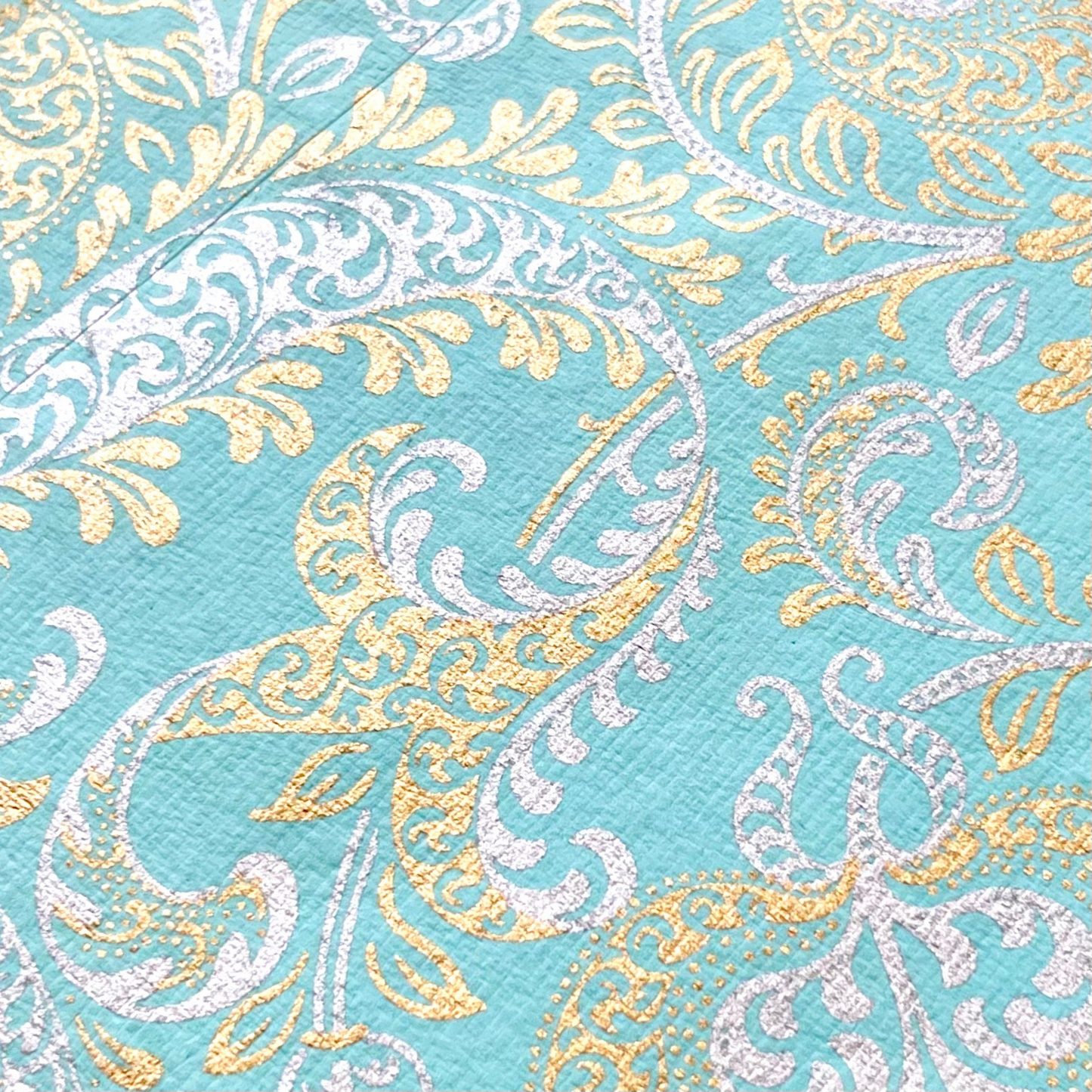 Small Teal Paisley Gift Bag