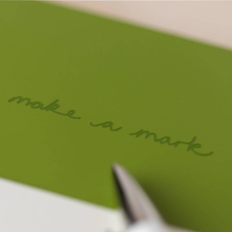 Notebook A5 Recycled Leather Lined Paper - Green - Arbory Rose