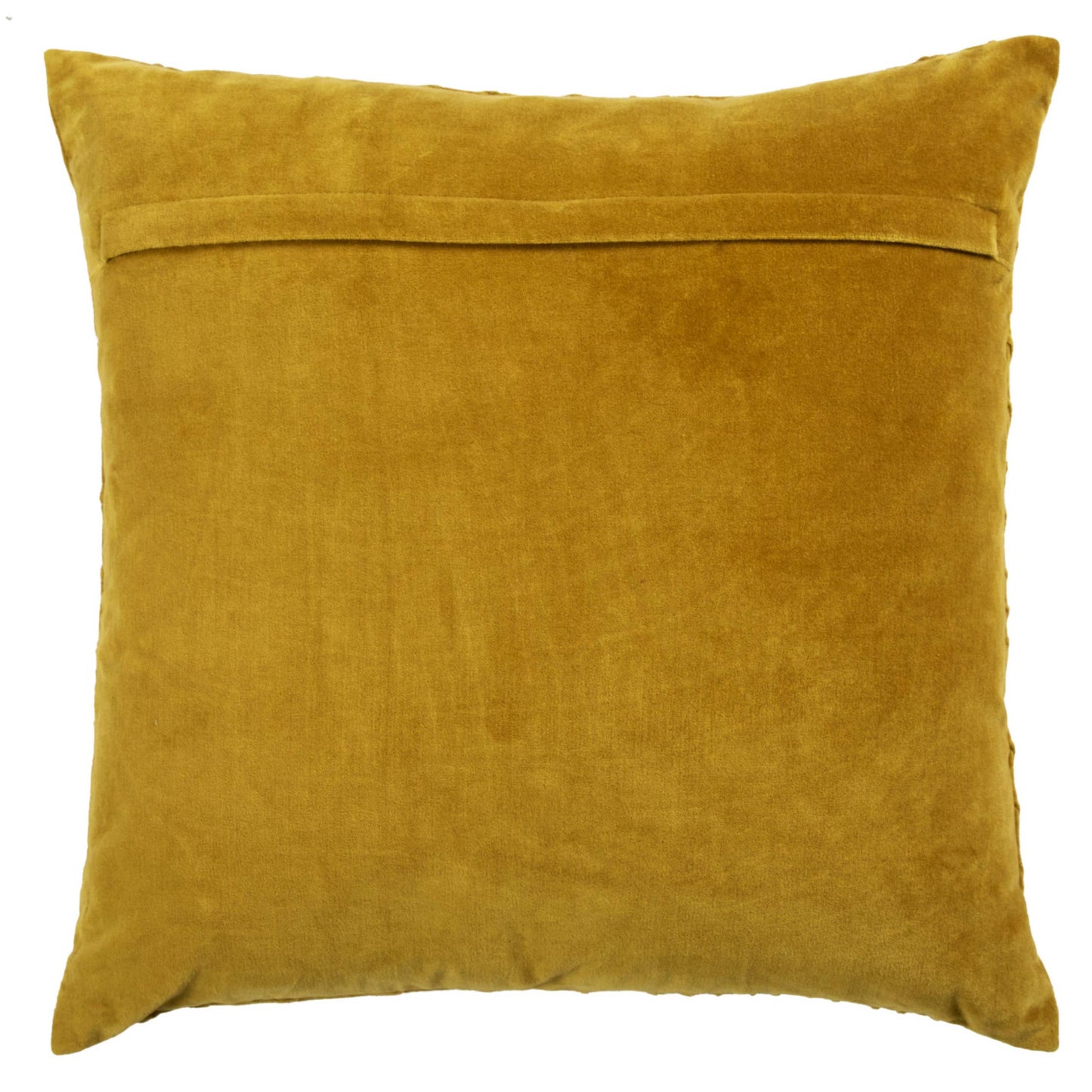 Waterfall Embroidered Cushion Mustard: Mustard / Feather Filled / 50 x 50cm