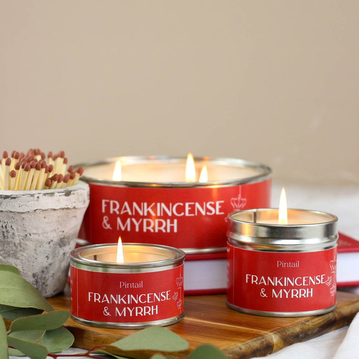 Frankincense & Myrrh Paint Pot Candle I Christmas Candle (Pack of 6) - Arbory Rose