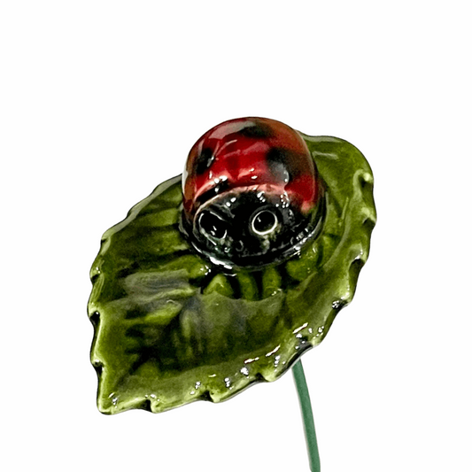 Handmade Ceramic Leaf with Ladybird - Arbory Rose