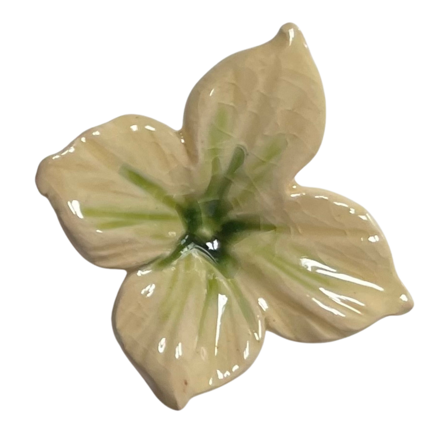 Handmade Ceramic Mini Hydrangea Flower - Green