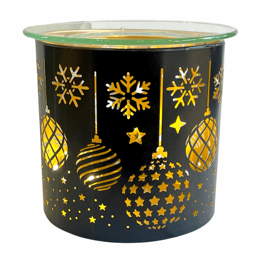 Black Festive Bauble Wax Melt Burner