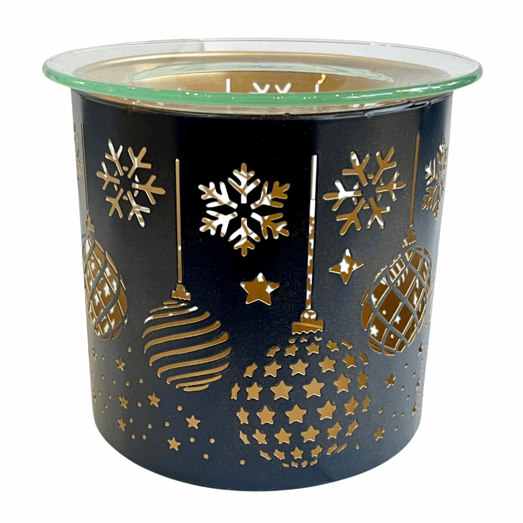 Black Festive Bauble Wax Melt Burner