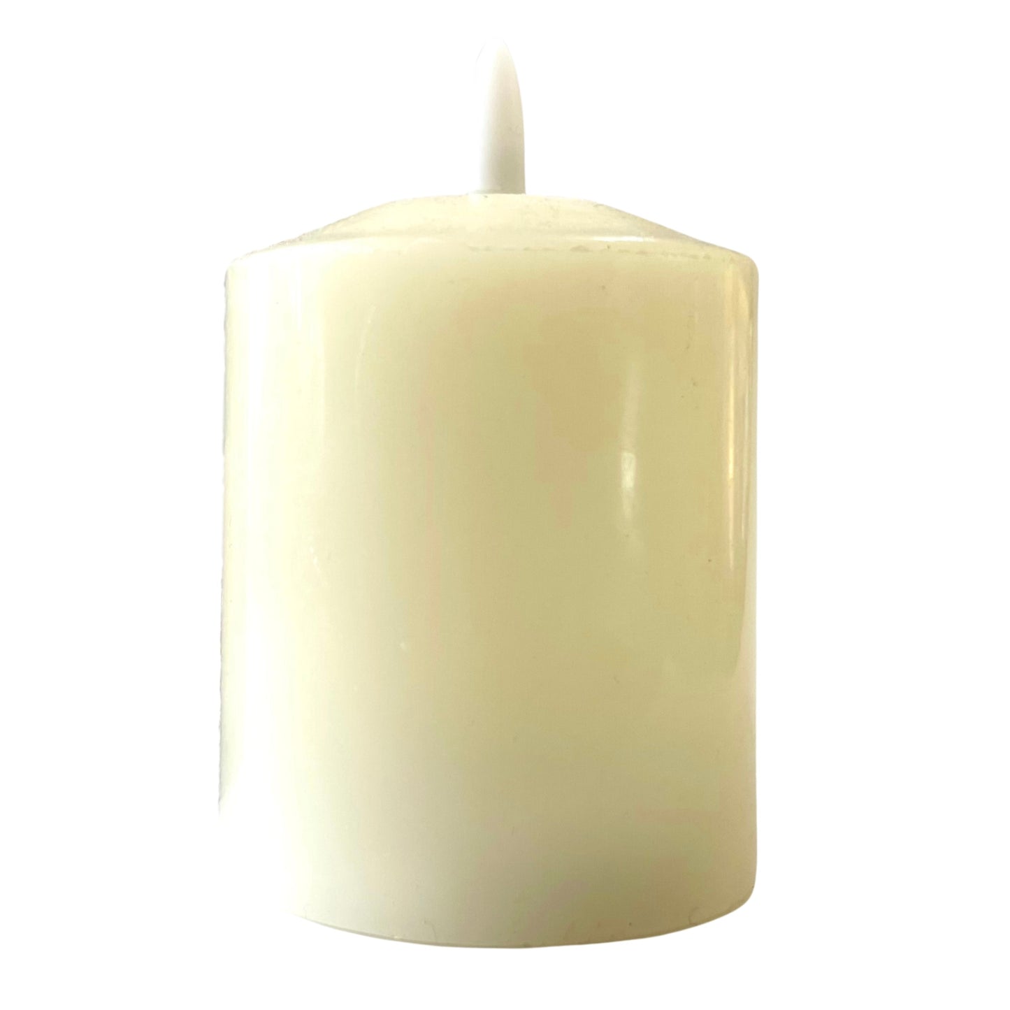 LED Cream Pillar Candle with Timer