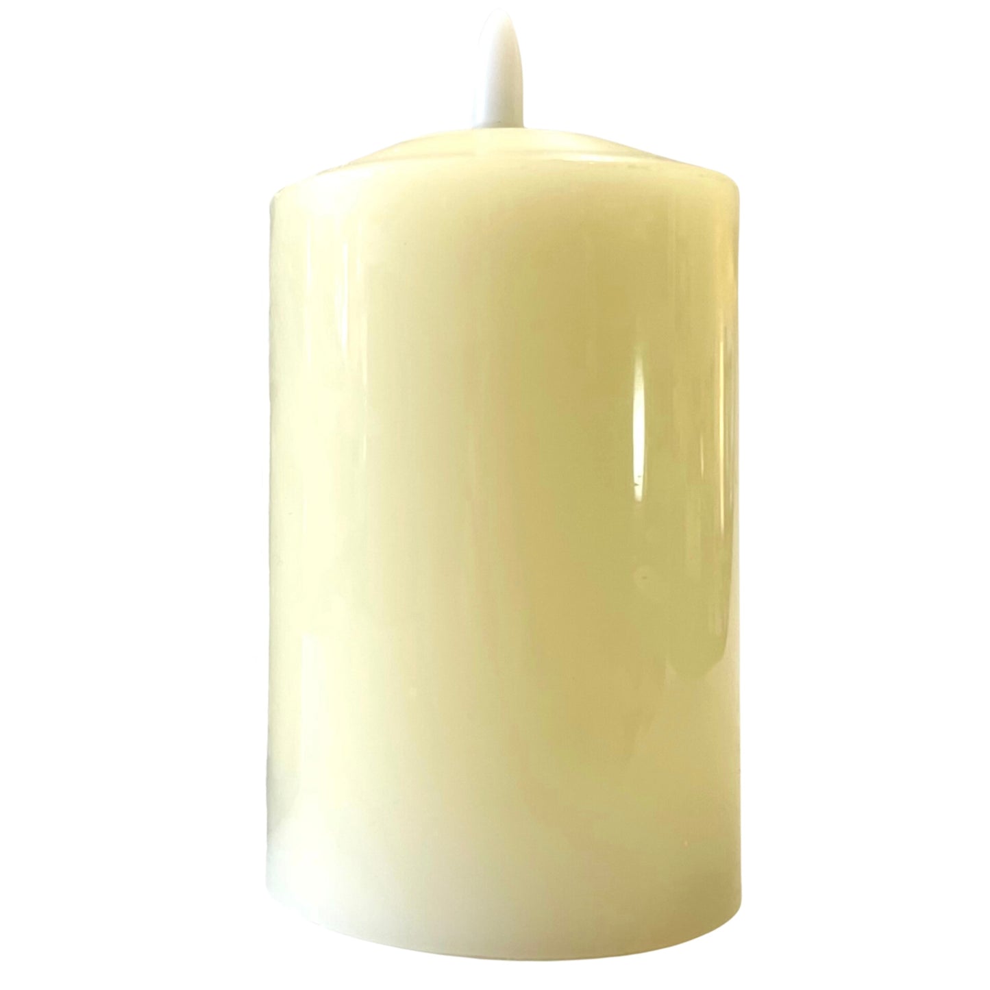 LED Cream Pillar Candle with Timer