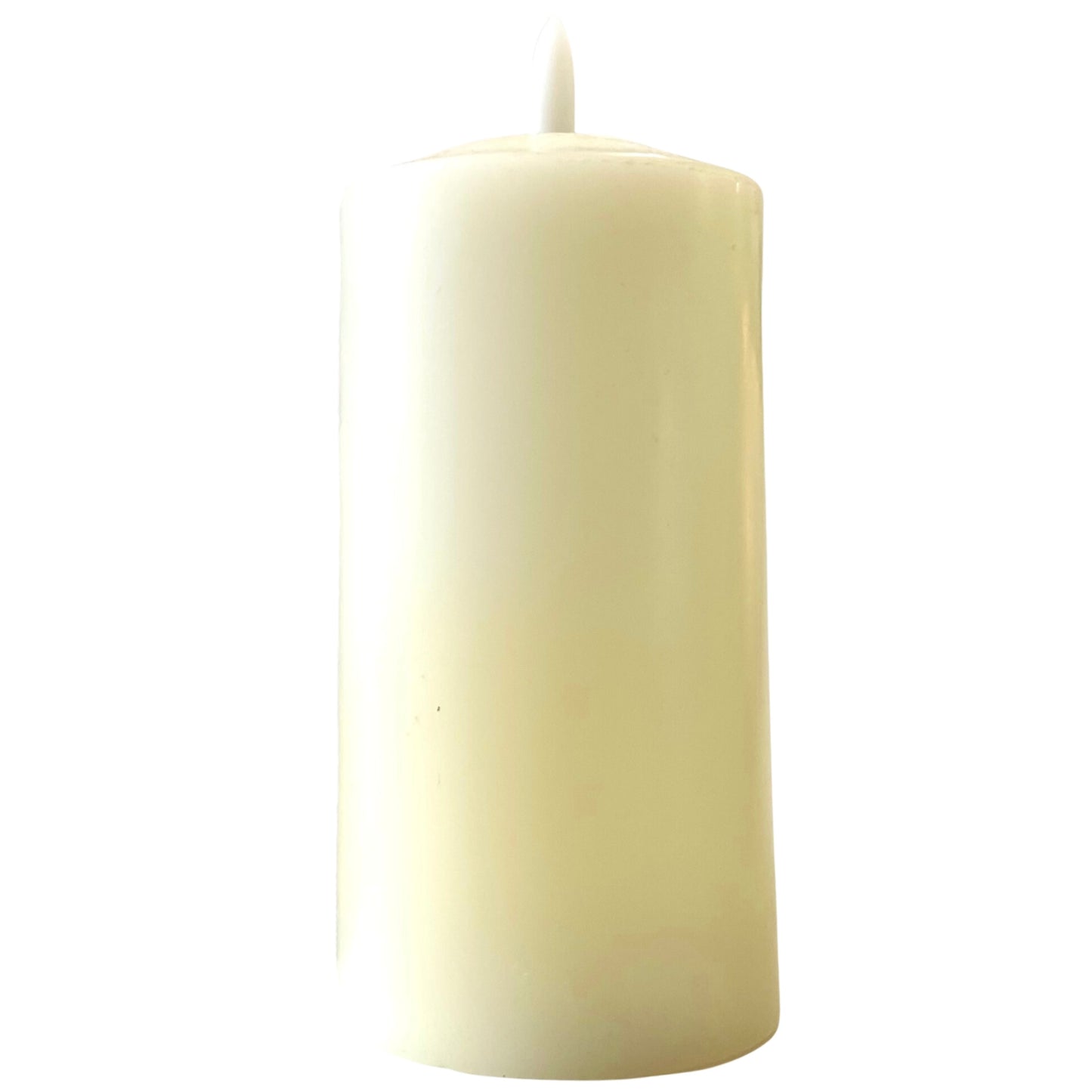 LED Cream Pillar Candle with Timer