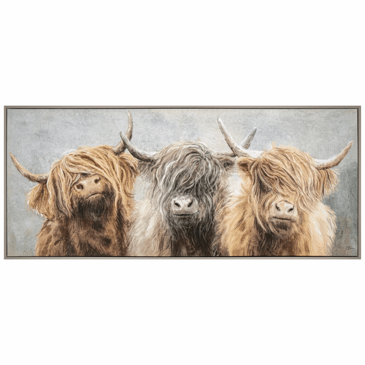 Highland Cow Trio Canvas