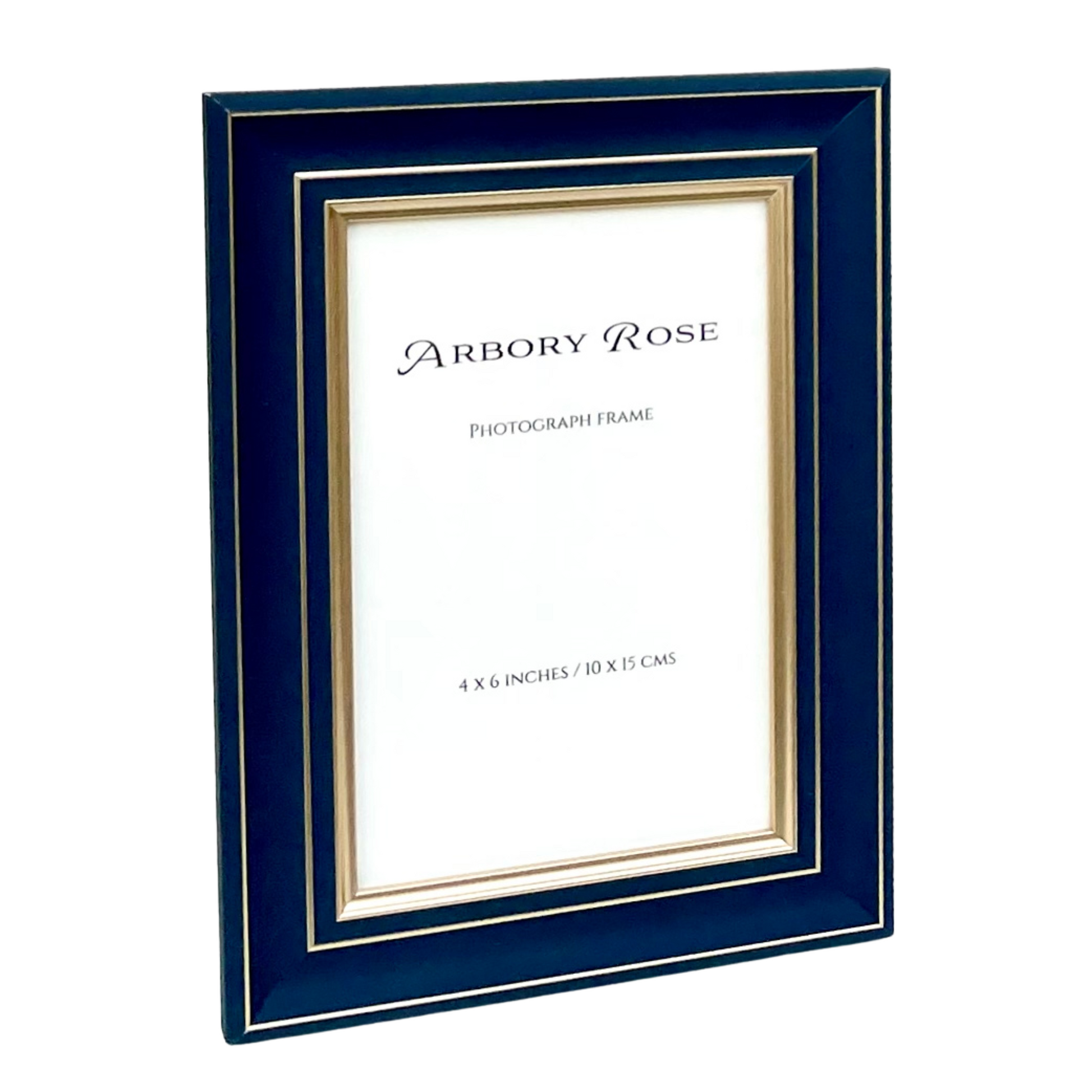 Teal Blue Photo Frame Trimmed in Gold - Arbory Rose