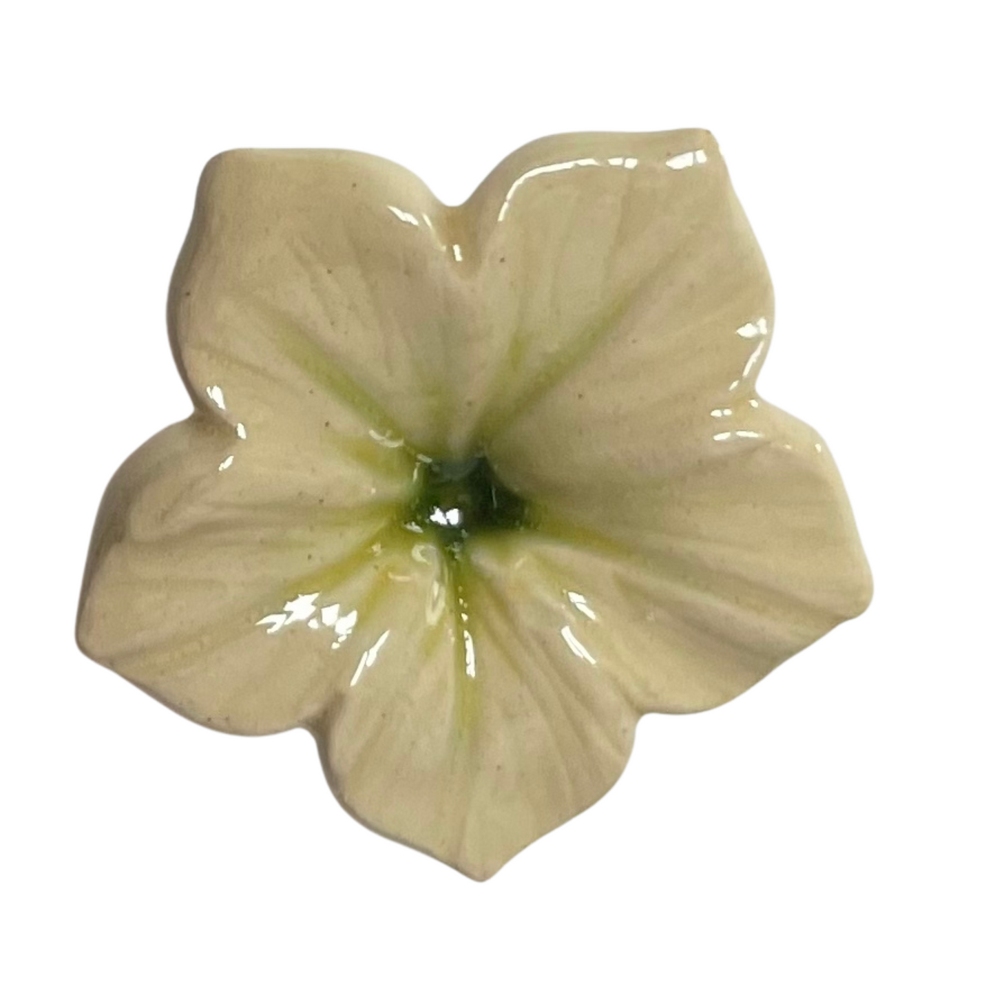 Handmade Ceramic Petunia Flower - Cream