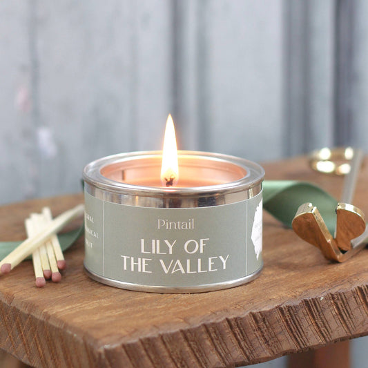 Lily of the Valley Paint Pot Candles in Tins | Small Candles - Arbory Rose
